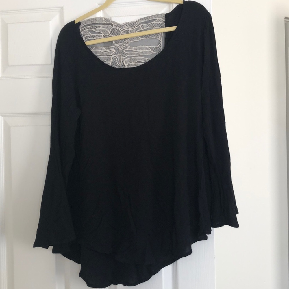 Black skeleton inspired blouse